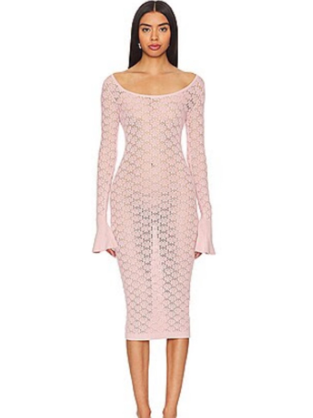 Tularosa Baby Pink Midi Dress